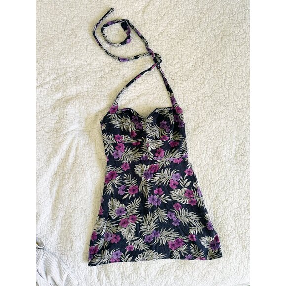 Reformation Rina Linen Halter Mini Dress - Lanai print - Picture 1 of 4